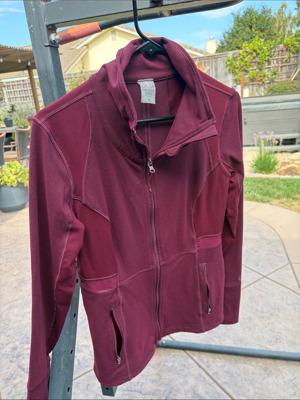 CALIA by Carrie Underwood Full-Zip Maroon Utility Jacket